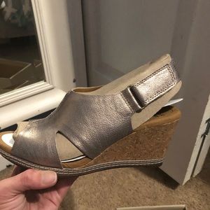 NWT Clark’s wedges size 7